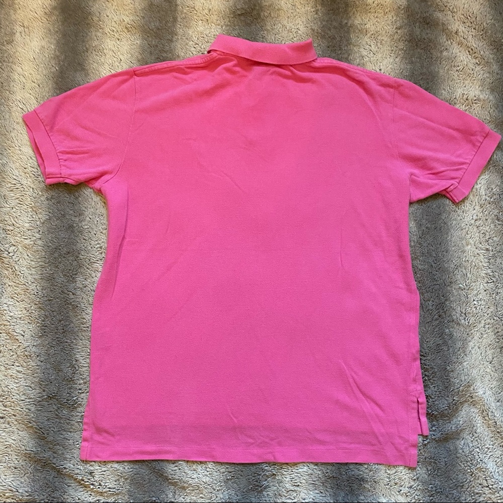 🐎 Polo By Ralph Lauren Polo Shirt Mens Large Pink Blue Horse - Picture 6 of 6